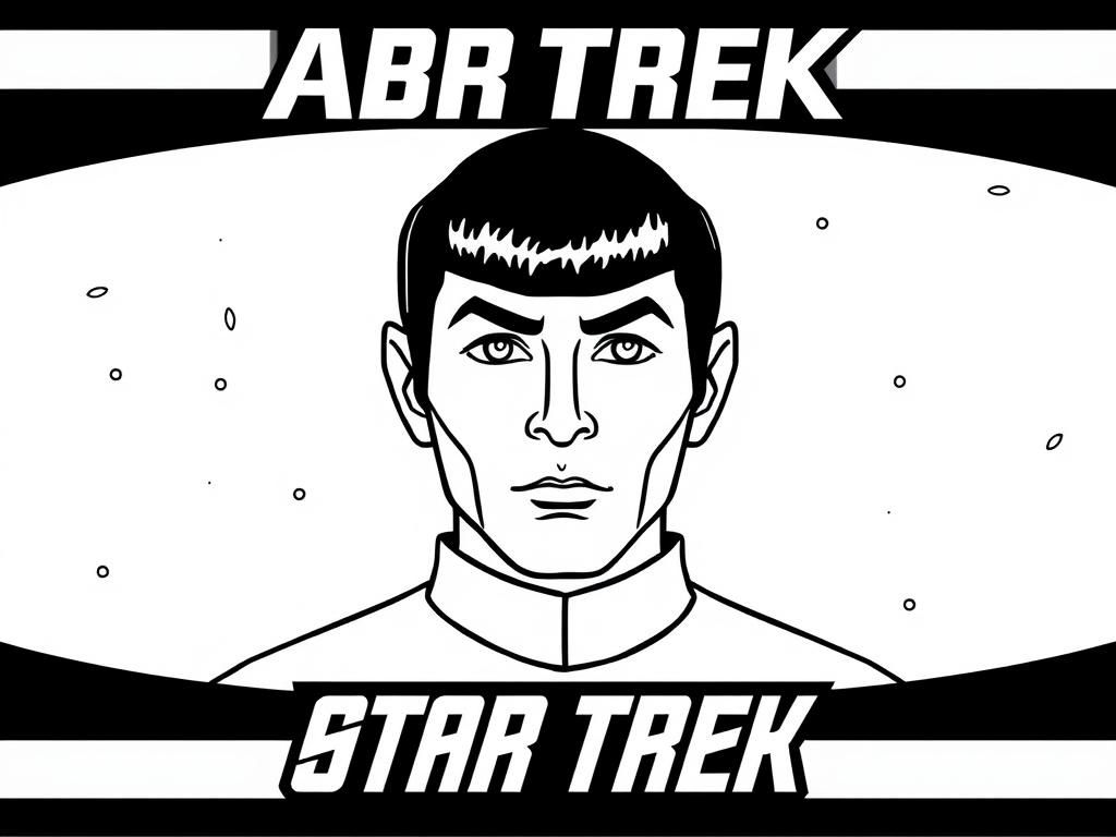 Mr. Spock Star Trek Coloring Page