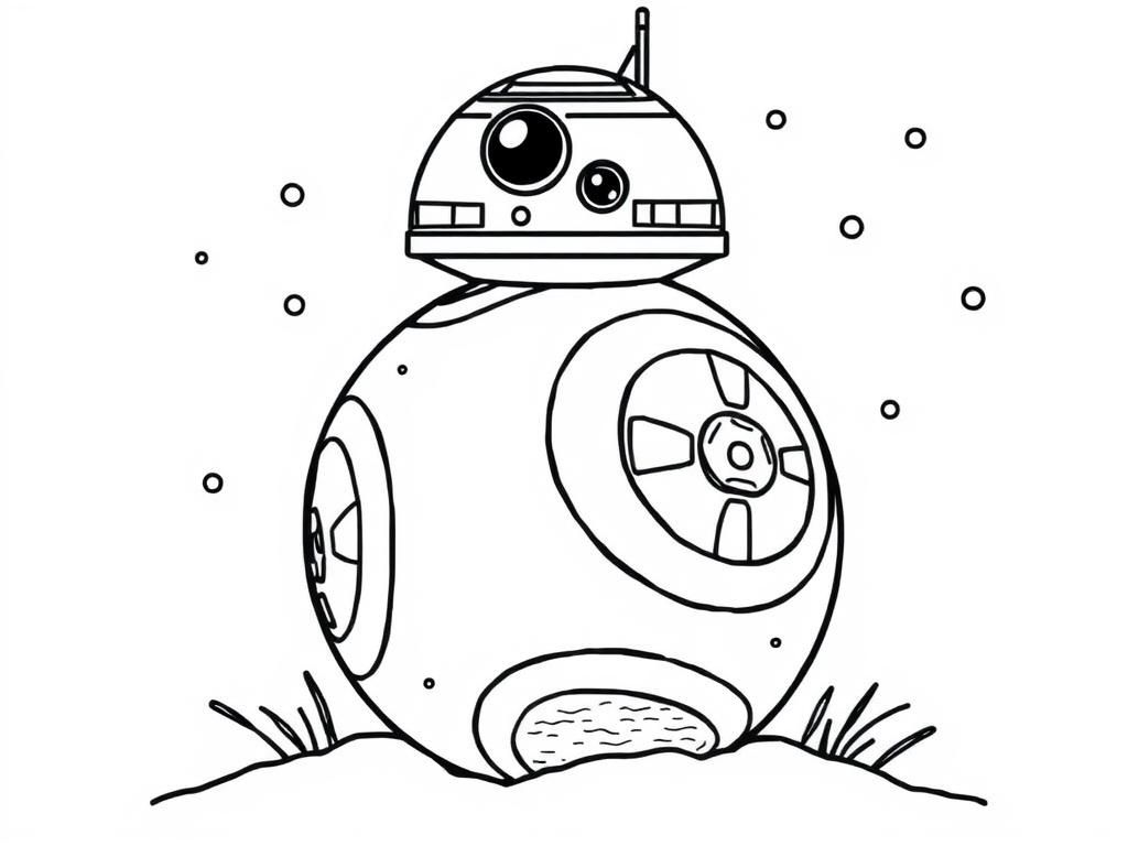 BB-8 Star Wars Robot Coloring Page