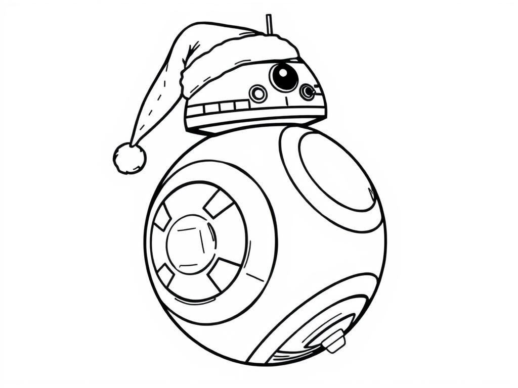 Preview of star wars bb8 with a christmas hat