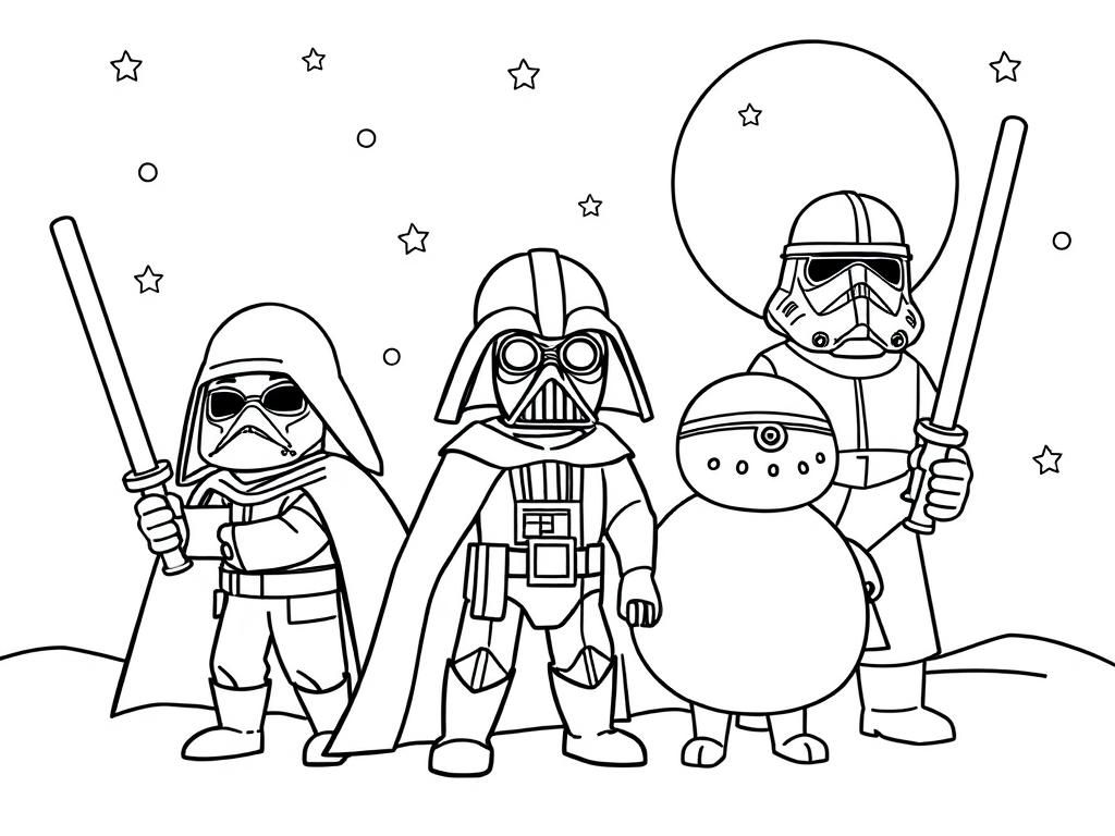 Star Wars Characters Coloring Page