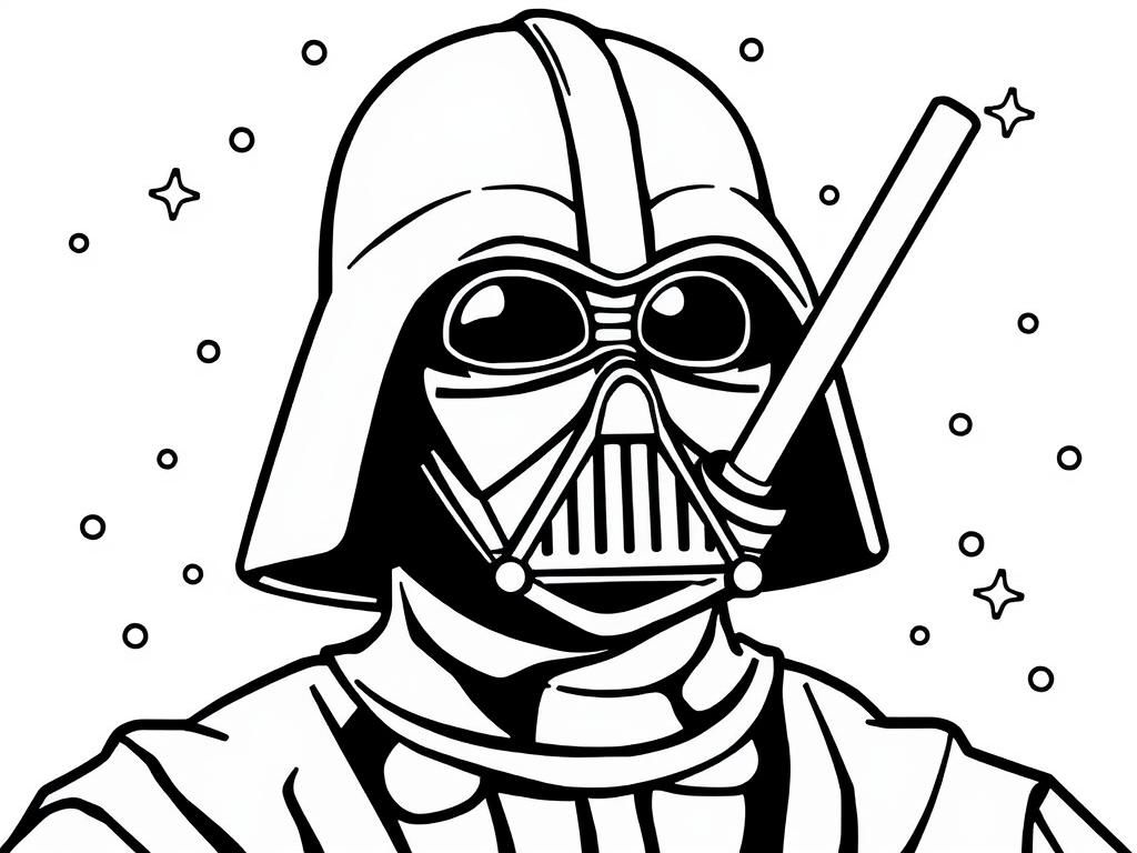 Darth Vader kleurplaat