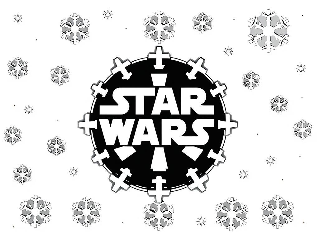 Star Wars Snowflakes Coloring Page