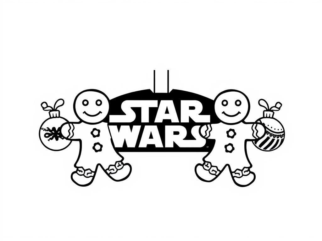 Star Wars Gingerbread Men Coloring Page