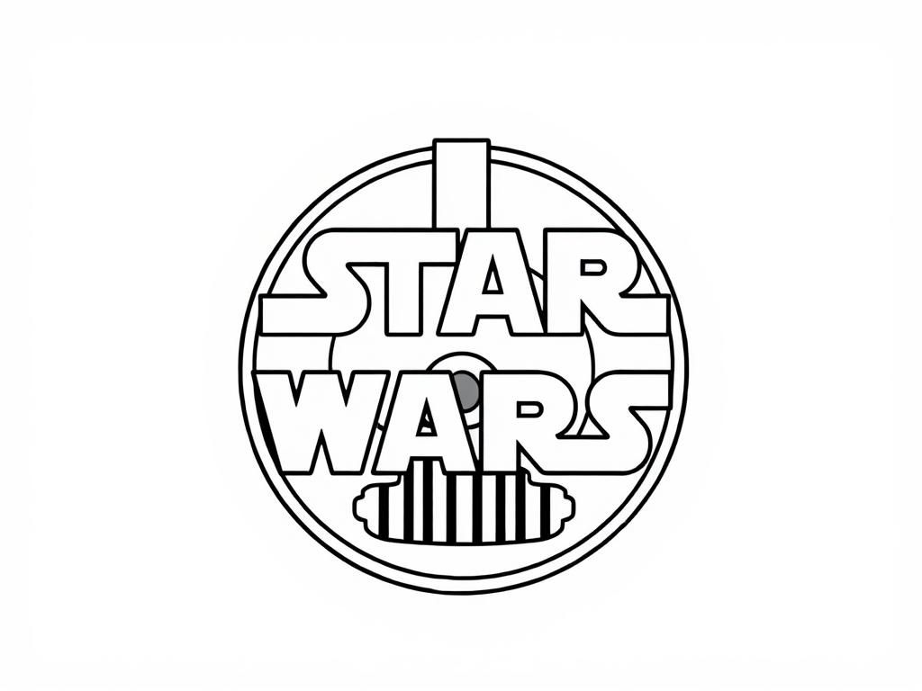 Star Wars Logo Coloring Page