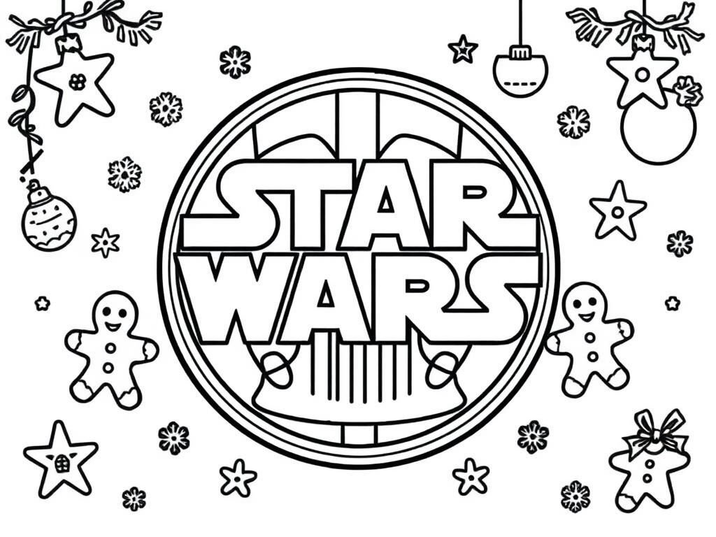 Star Wars Christmas Coloring Page