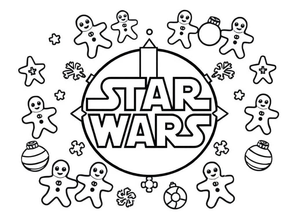 Star Wars Christmas Coloring Page
