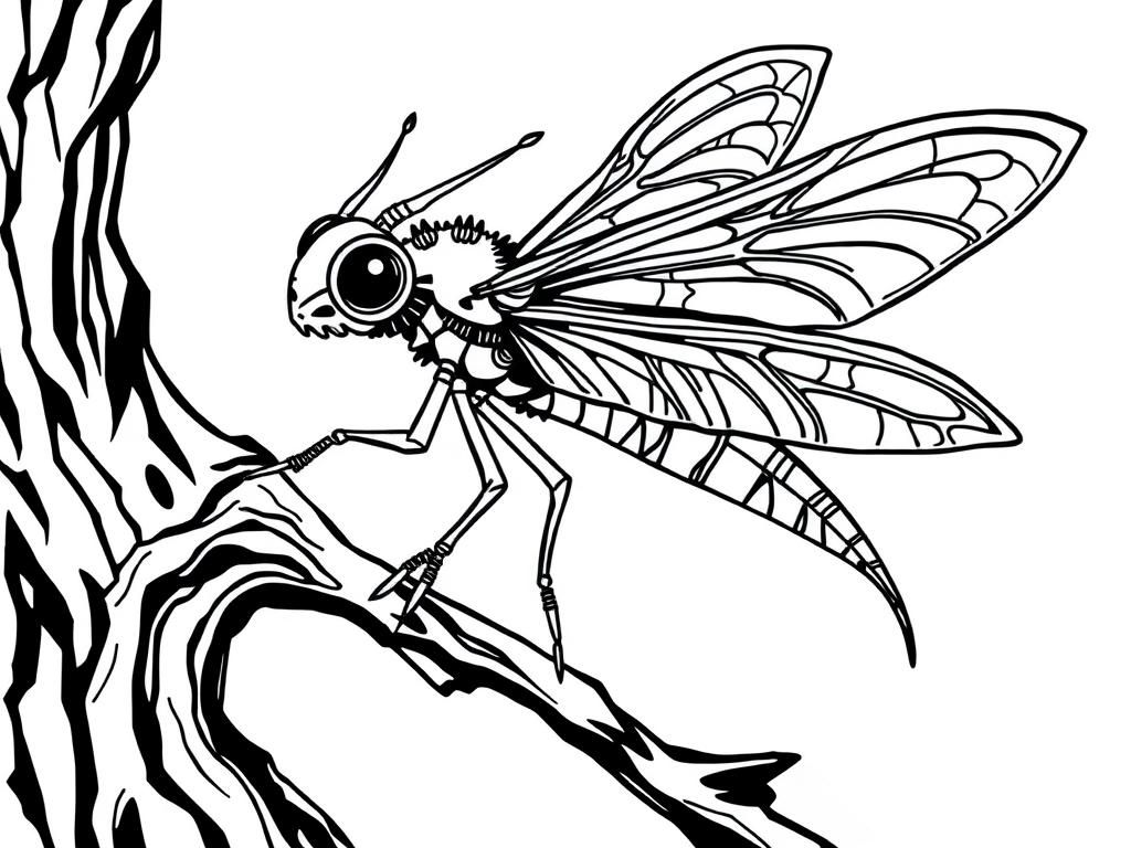 Dragonfly Coloring Page