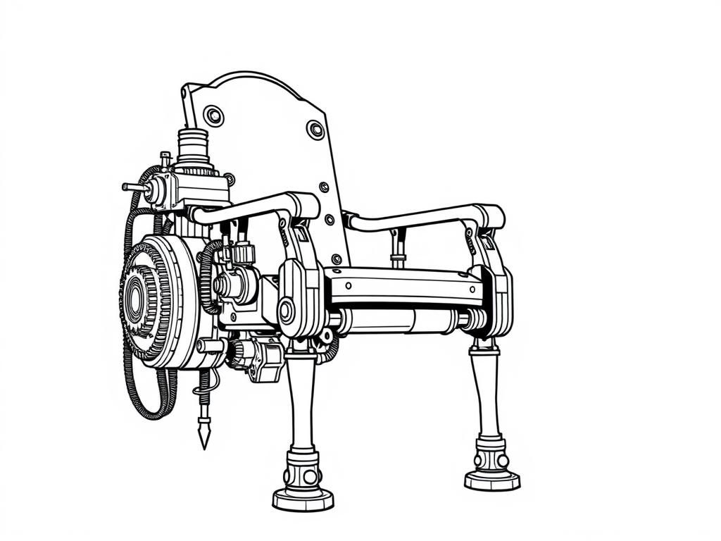 Futuristic Robot Dog Coloring Page