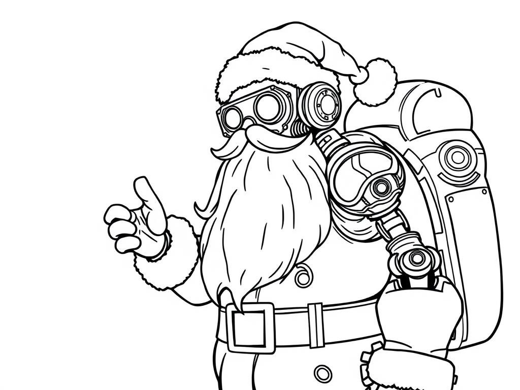 Santa Coloring Page