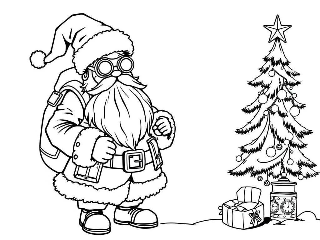 Santa Claus Christmas Coloring Page