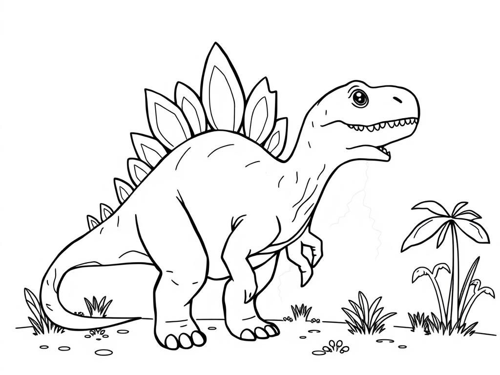 Prehistoric Dinosaur Coloring Page