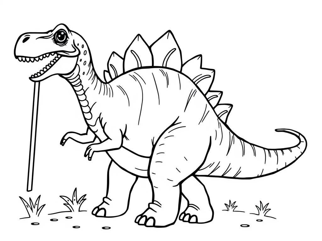 Preview of stegosaurus with giant lollipop