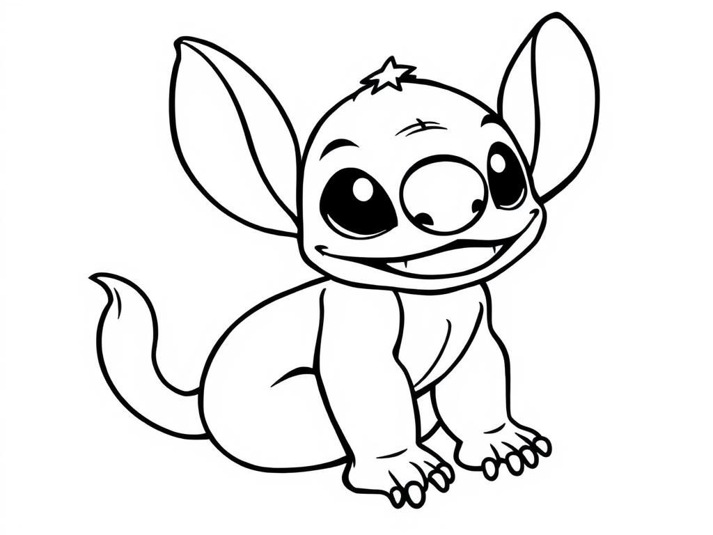 stitch - Free Printable Coloring Page