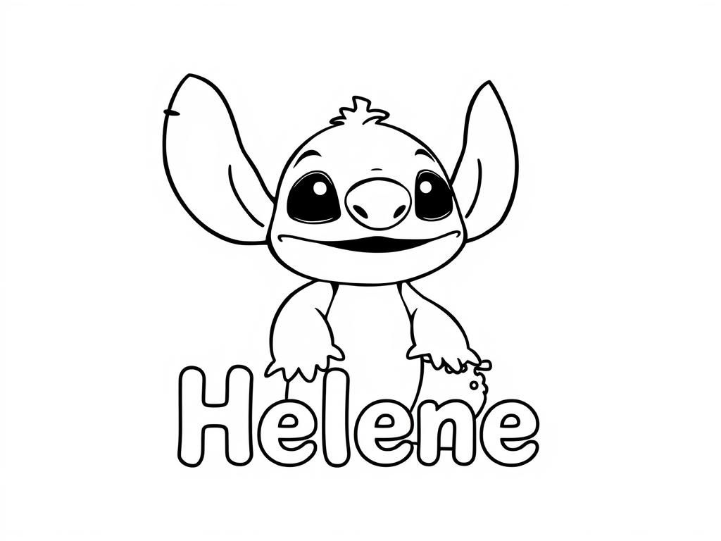 Stitch Coloring Page for Kids
