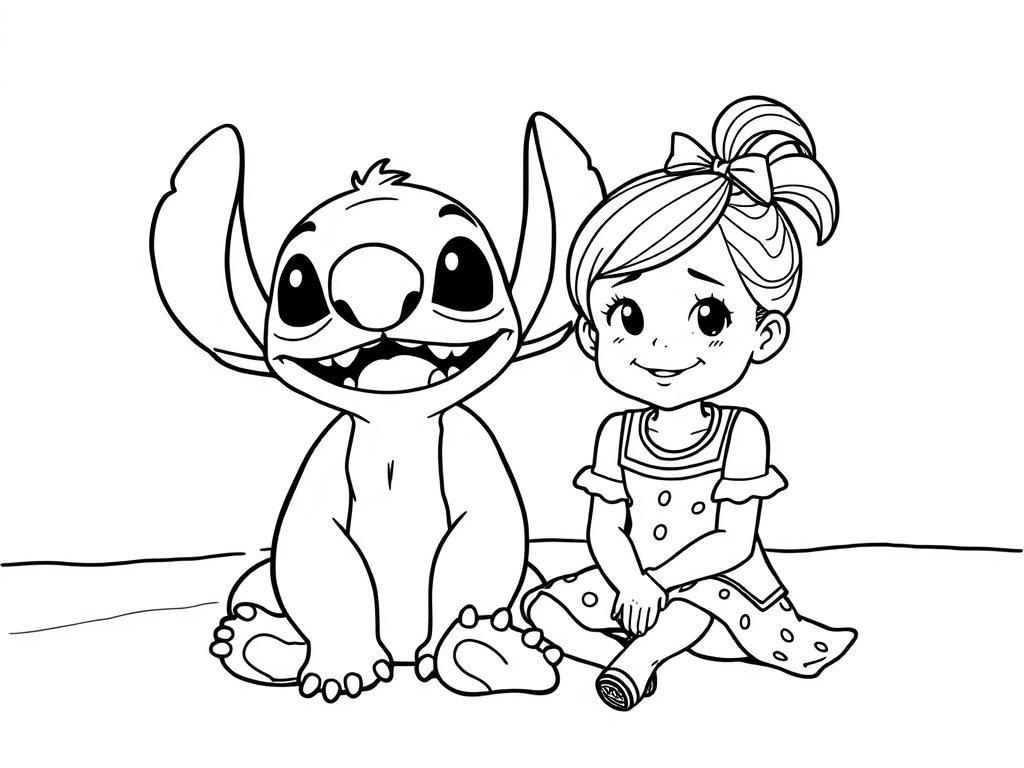 Lilo and Stitch Coloring Page