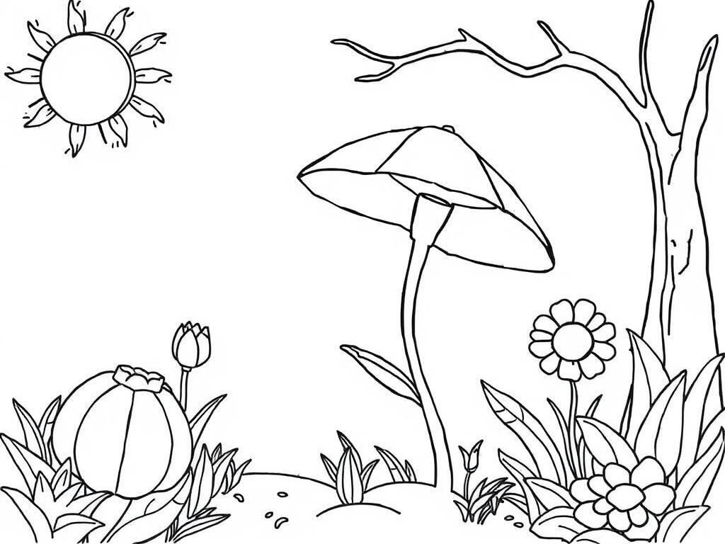 Preview of Summers coloring page