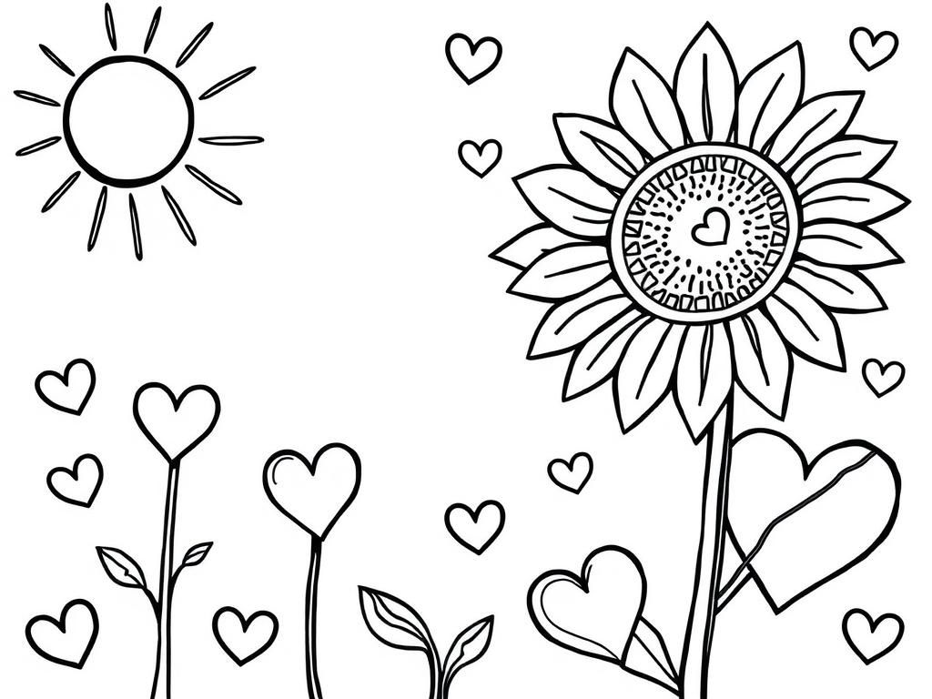Preview of sunshine, sunflower, hearts