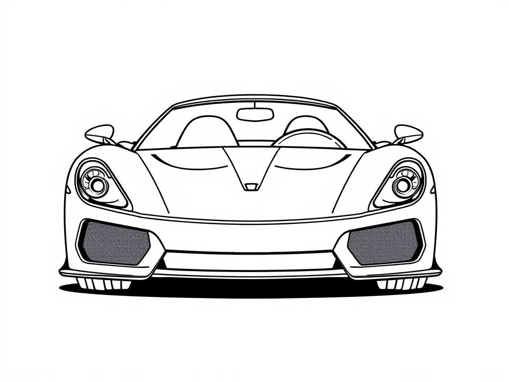 Sports Car Coloring Page