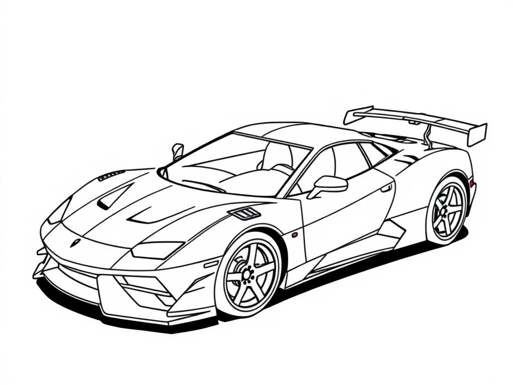 Sports Car Coloring Page