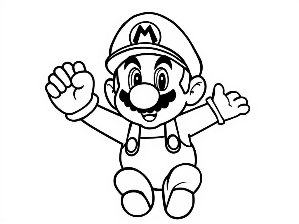 Mario Character Coloring Page