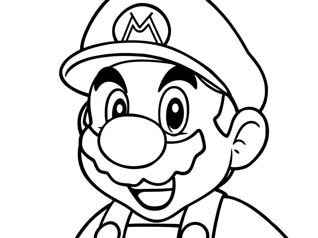Super Mario Coloring Page