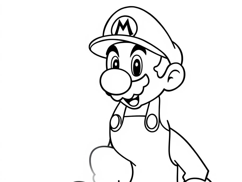Mario Coloring Page
