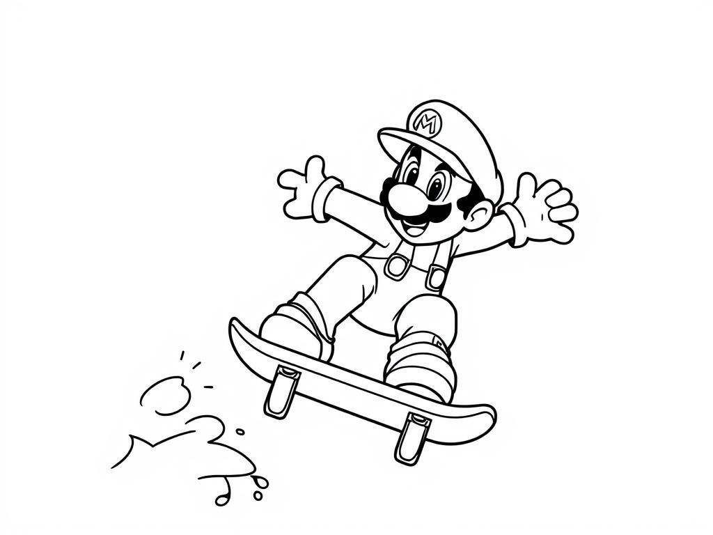 Preview of super mario doing sick skating tricks