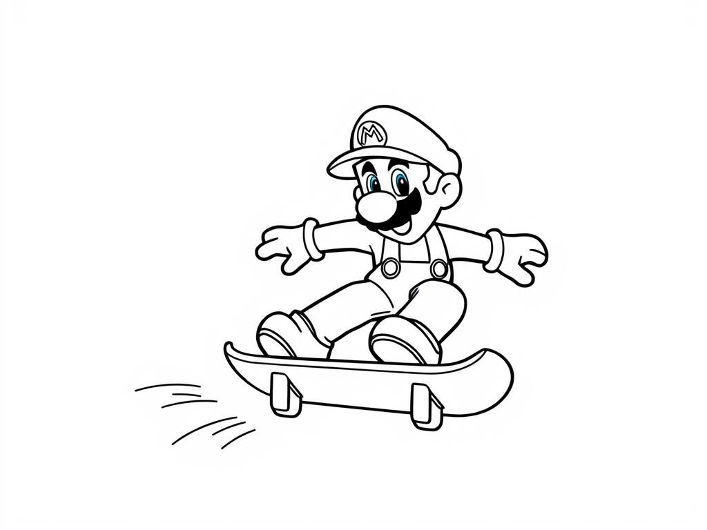 Preview of super mario doing sick skating tricks