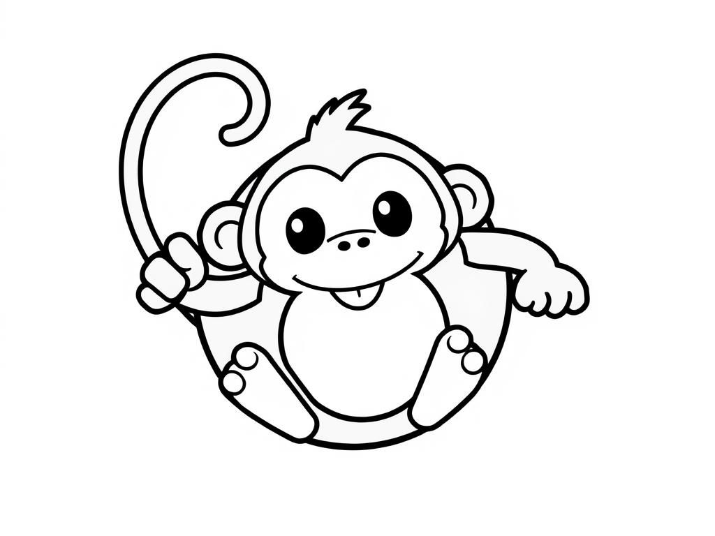 Kleurplaat aap