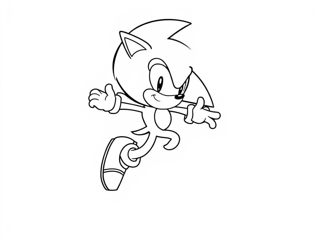 Sonic The Hedgehog Coloring Page