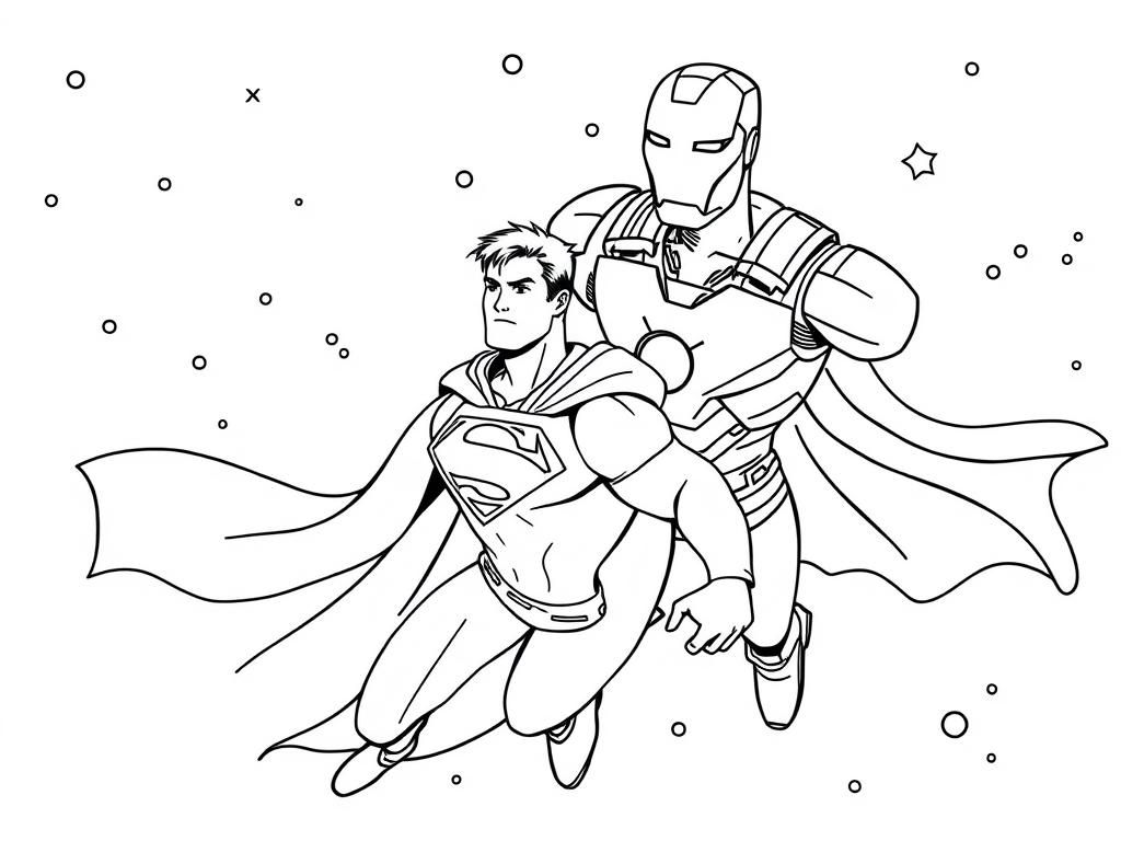 Superhero Coloring Page