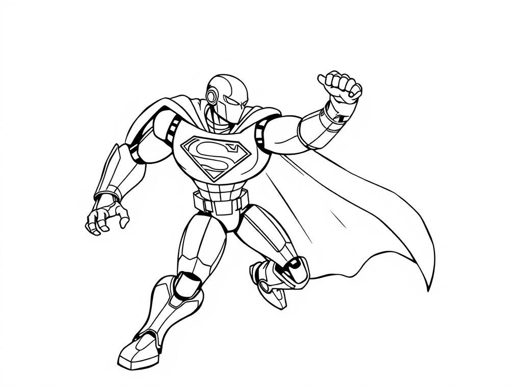 Preview of Superman fighting robot