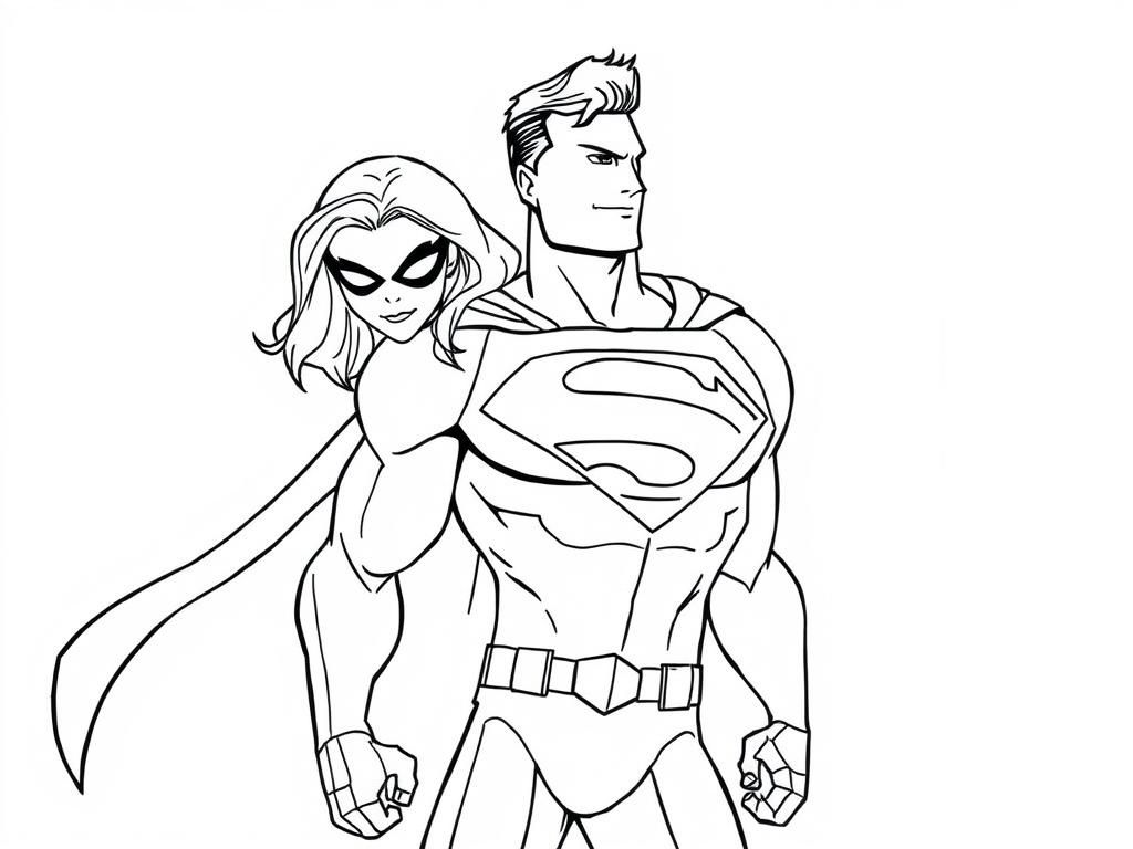 Superman kleurplaat