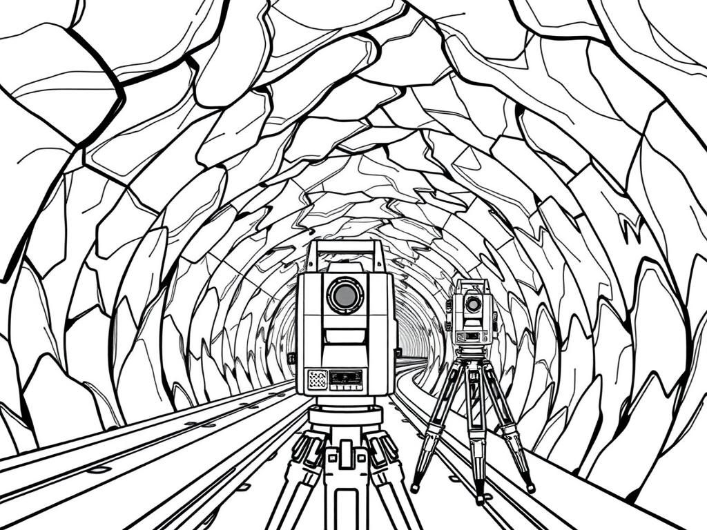 Surveying equipment for tunnels and bridges. Like totalstations, sensors and totalite sensors