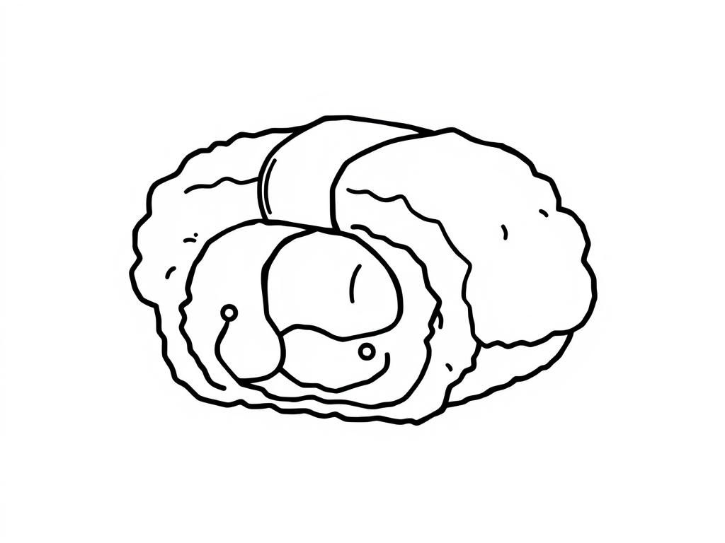 Sheep Sleeping Coloring Page