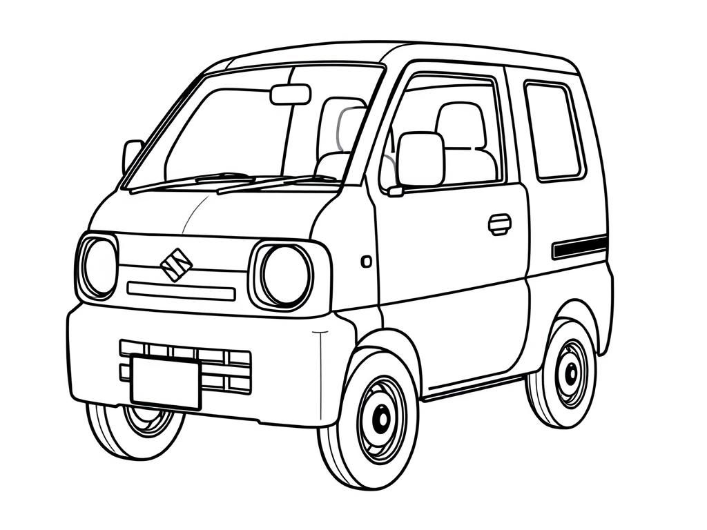 Suzuki Van Coloring Page