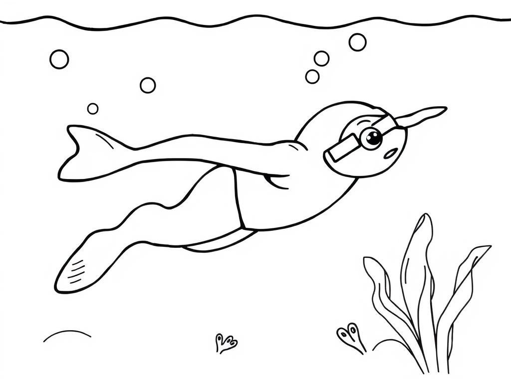 Penguin Coloring Page