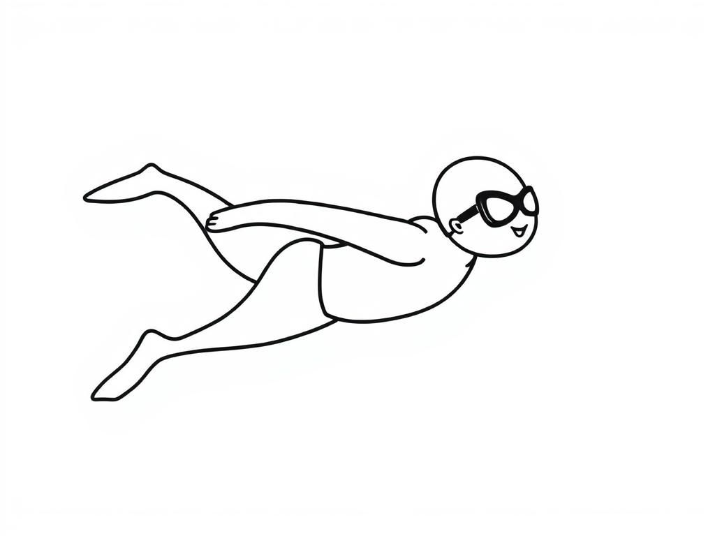 Swimmer Coloring Page