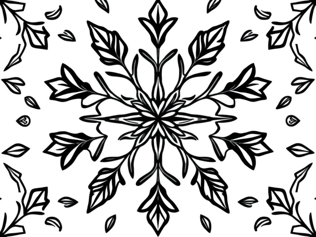 Preview of symmetrical geometric plant pattern