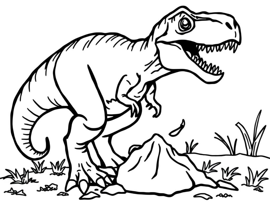 Tyrannosaurus Rex Dinosaur Coloring Page