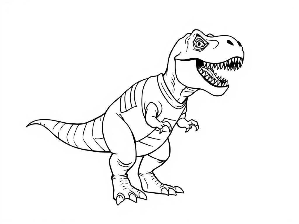 Preview of t-rex in a football jersey