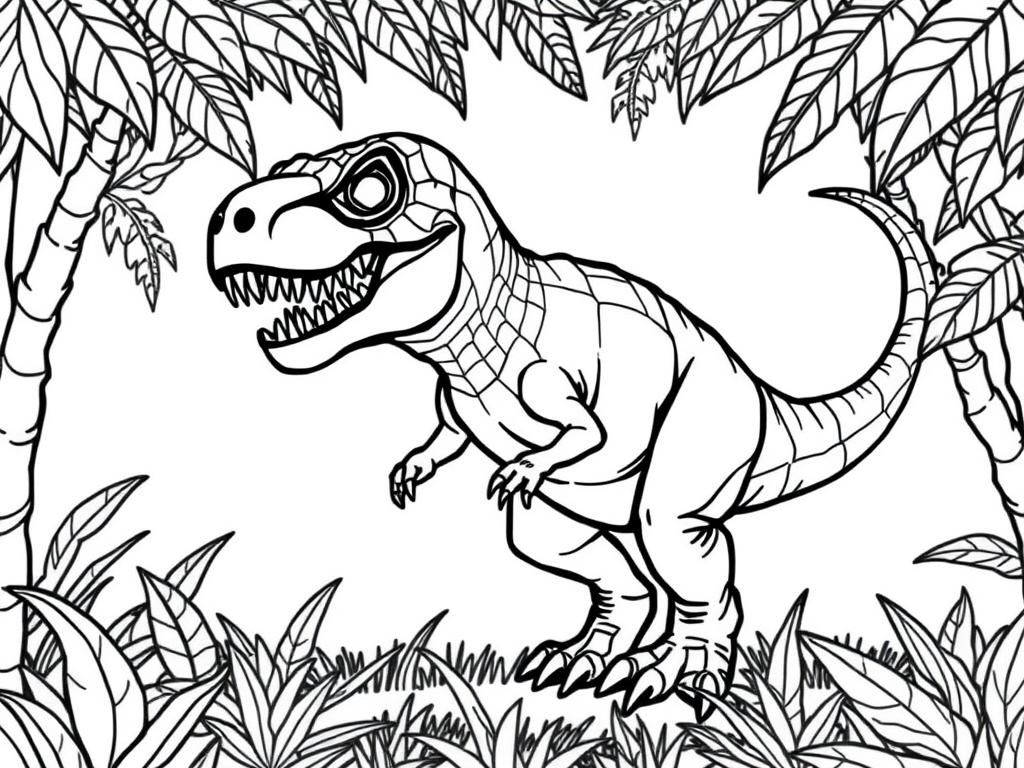 T-Rex Dinosaur Coloring Page