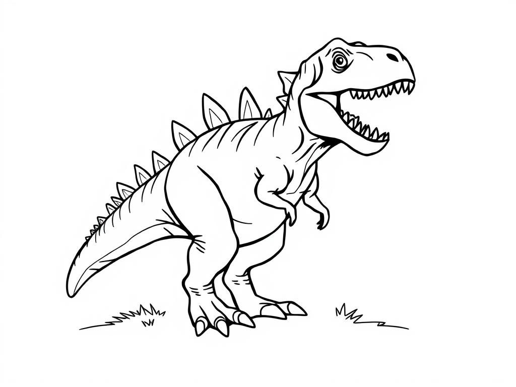 Spiky Dinosaur Coloring Page
