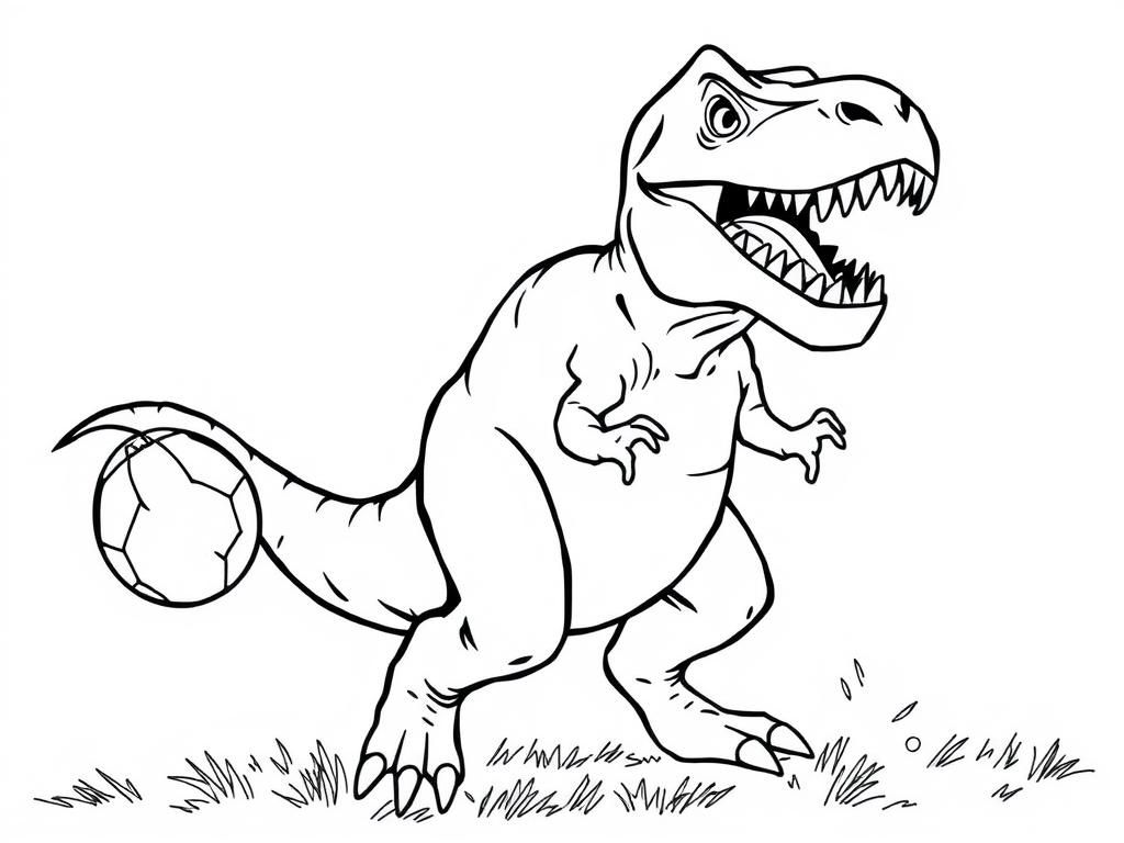 Preview of t-rex playing football