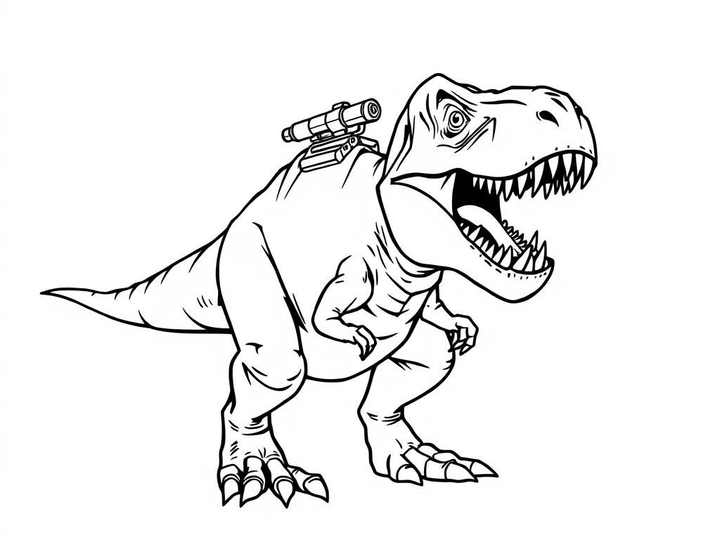 Dinosaurs Coloring Page: Tyrannosaurus Rex - coloring page