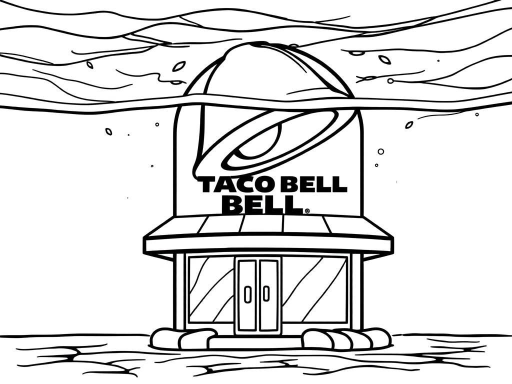 Taco Bell Underwater Food Coloring Page