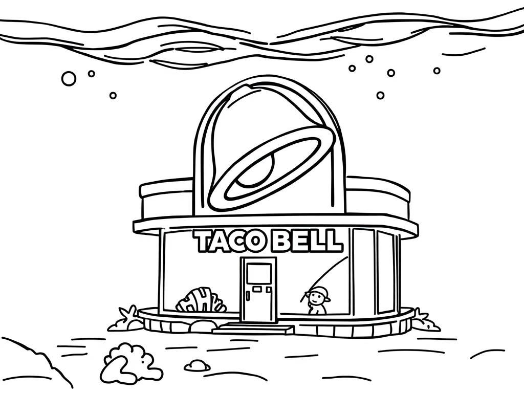 Taco Bell Coloring Page