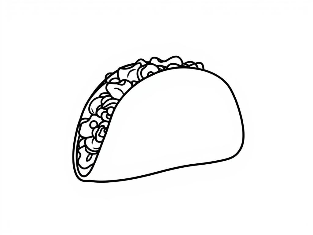Taco Coloring Page