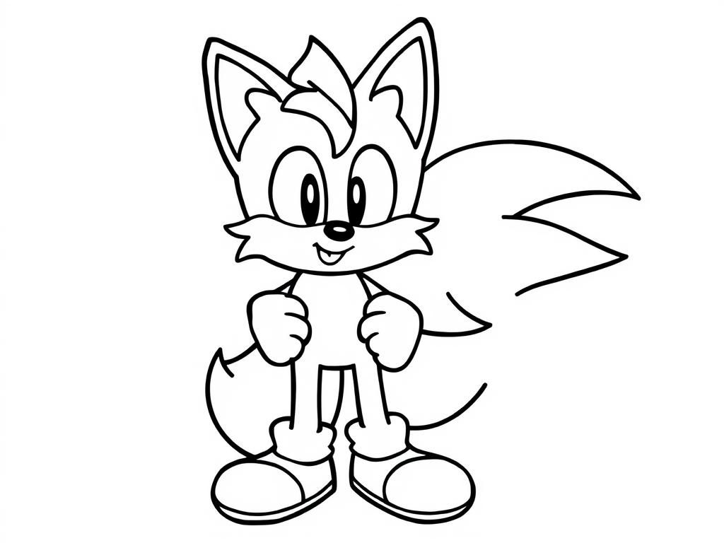 Tails - Free Printable Coloring Page