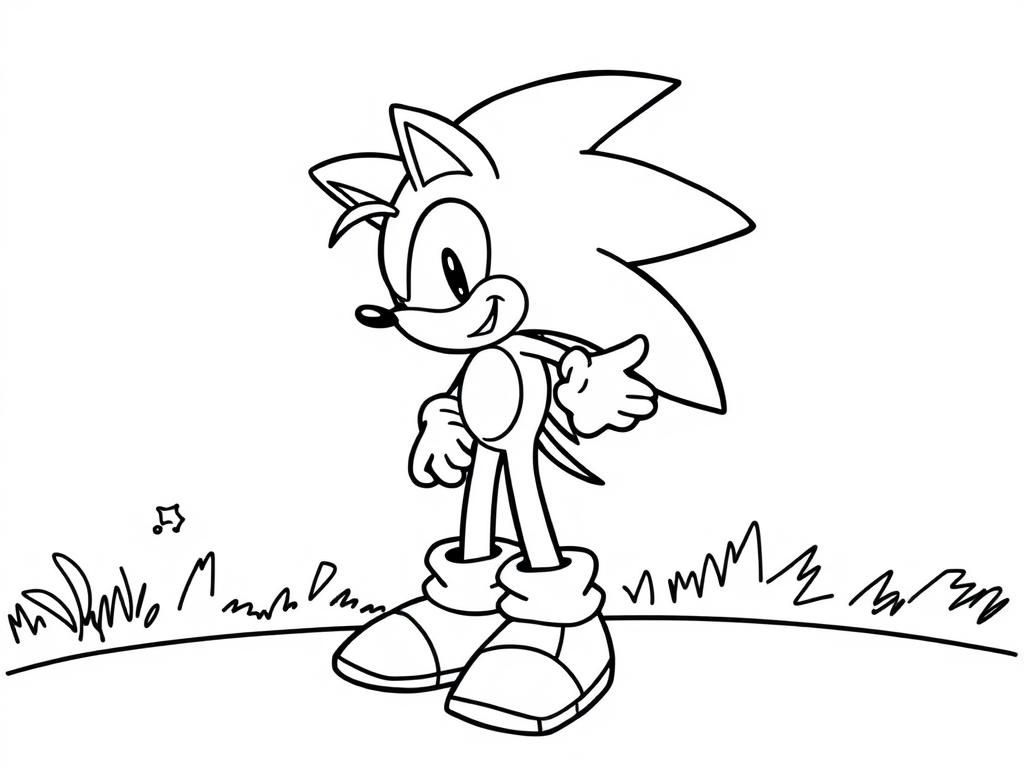 Sonic the Hedgehog kleurplaat